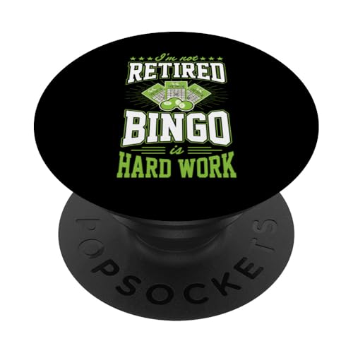 Ich bin nicht im Ruhestand Bingo ist harte Arbeit Lustige Ruhestandsparty PopSockets Klebender PopGrip Ich bin nicht im Ruhestand Bingo ist harte Arbeit Lustige Ruhestandsparty PopSockets Klebender PopGrip von Lucky Bingo Squad Merch for Senior Bingo Night