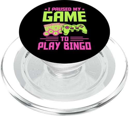 Ich habe mein Spiel unterbrochen, um Bingo Introvert Gamer zu spielen PopSockets PopGrip für MagSafe von Lucky Bingo Squad Merch for Senior Bingo Night