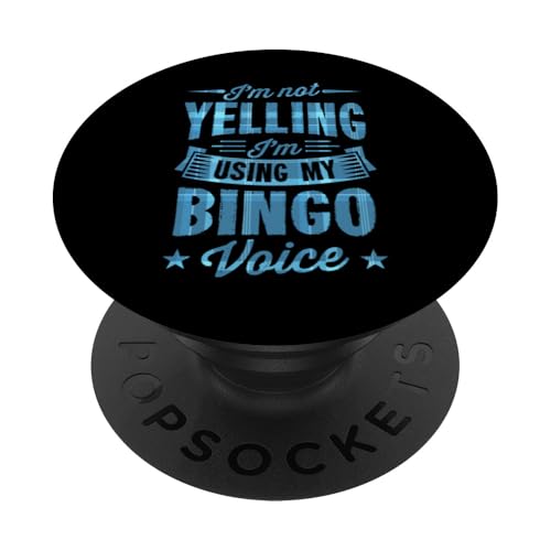 Ich schreie nicht, ich benutze meine Bingo-Stimme PopSockets Klebender PopGrip von Lucky Bingo Squad Merch for Senior Bingo Night