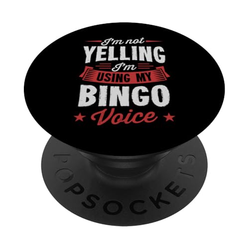 Ich schreie nicht, ich benutze meine Bingo-Stimme PopSockets Klebender PopGrip von Lucky Bingo Squad Merch for Senior Bingo Night