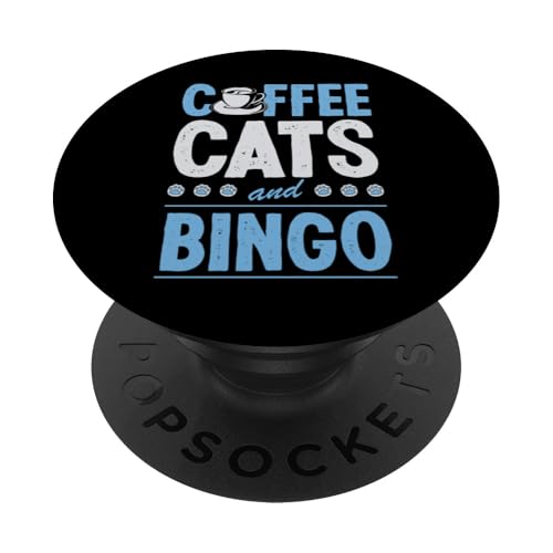 Kaffeekatzen und Bingo PopSockets Klebender PopGrip von Lucky Bingo Squad Merch for Senior Bingo Night