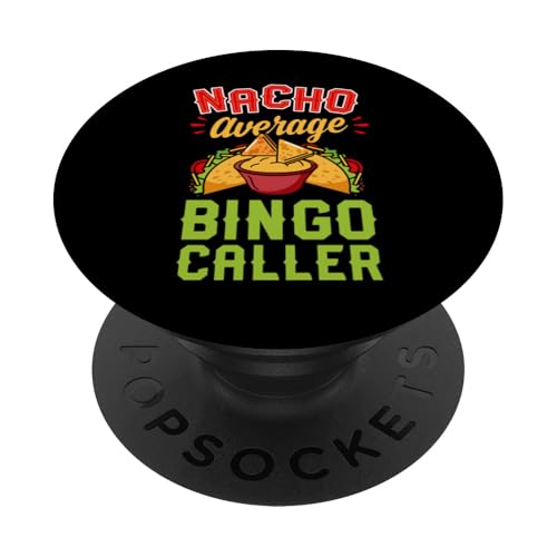 Nacho Durchschnittlicher Bingo-Anrufer PopSockets Klebender PopGrip von Lucky Bingo Squad Merch for Senior Bingo Night