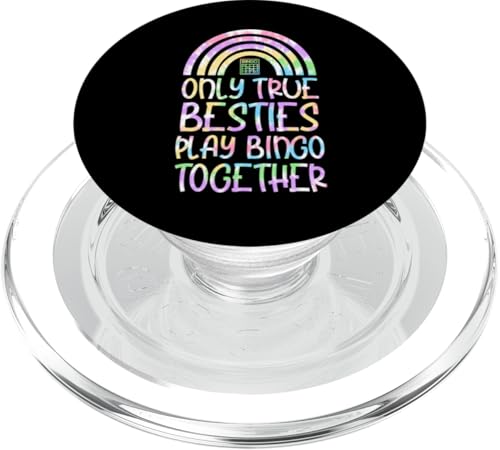 Nur wahre beste Freunde spielen zusammen Bingo Bohemian Rainbow PopSockets PopGrip für MagSafe von Lucky Bingo Squad Merch for Senior Bingo Night