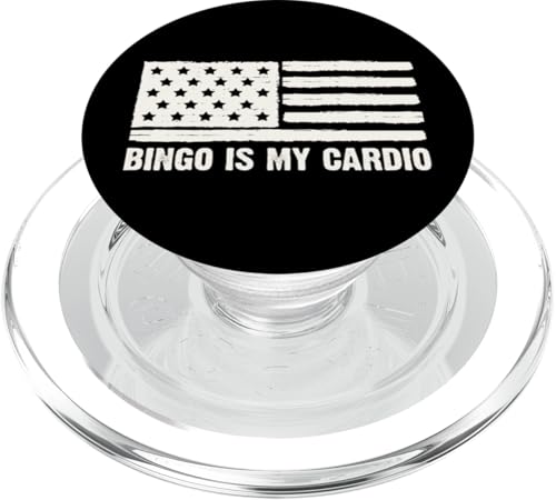 Patriotische amerikanische Flagge Bingo Is My Cardio 4. Juli USA PopSockets PopGrip für MagSafe von Lucky Bingo Squad Merch for Senior Bingo Night