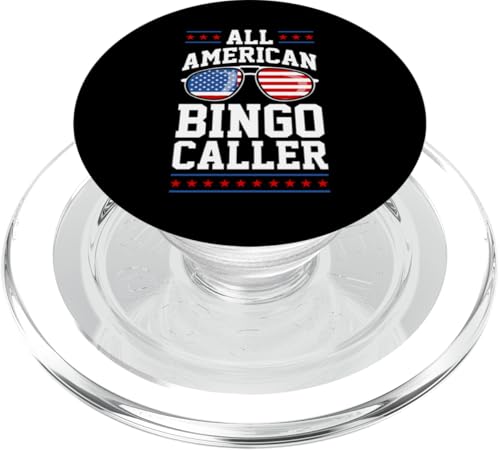 Patriotischer All American Bingo Caller USA 4. Juli American PopSockets PopGrip für MagSafe von Lucky Bingo Squad Merch for Senior Bingo Night