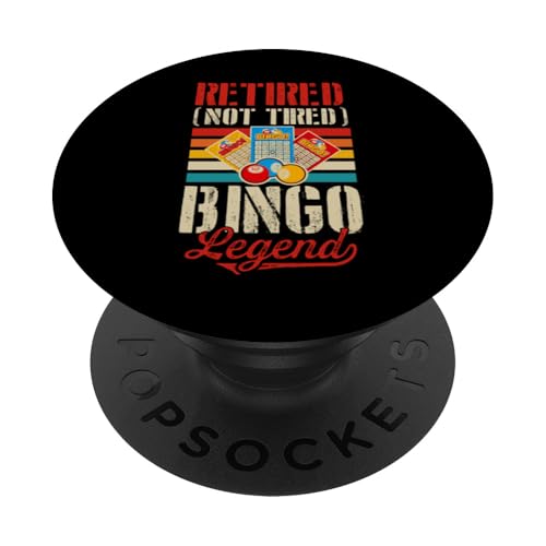 Retired Not Tired Bingo Legend Retro Ruhestand Party PopSockets Klebender PopGrip Retired Not Tired Bingo Legend Retro Ruhestand Party PopSockets Klebender PopGrip von Lucky Bingo Squad Merch for Senior Bingo Night