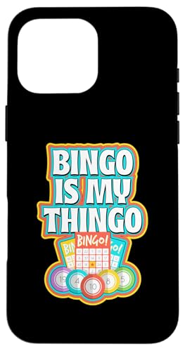Retro Bingo Spieler Bingo Is My Thingo Hülle für iPhone 16 Pro Max von Lucky Bingo Squad Merch for Senior Bingo Night