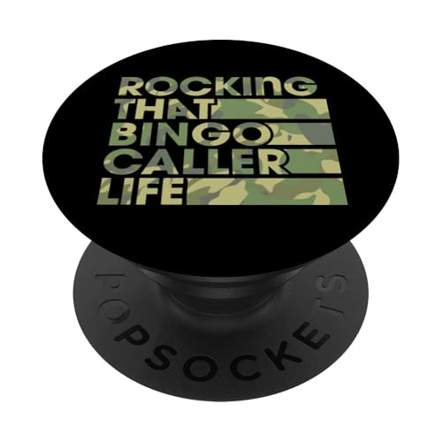 Rocking That Bingo Caller Life im Retro-Vintage-Stil PopSockets Klebender PopGrip Rocking That Bingo Caller Life im Retro-Vintage-Stil PopSockets Klebender PopGrip von Lucky Bingo Squad Merch for Senior Bingo Night