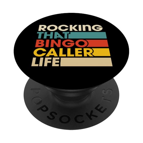Rocking That Bingo Caller Life im Retro-Vintage-Stil PopSockets Klebender PopGrip Rocking That Bingo Caller Life im Retro-Vintage-Stil PopSockets Klebender PopGrip von Lucky Bingo Squad Merch for Senior Bingo Night