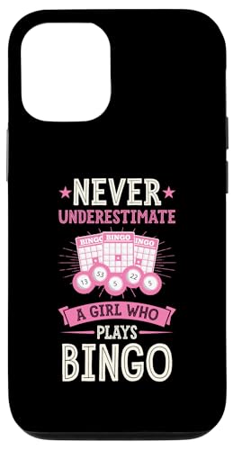 Unterschätzen Sie niemals ein Mädchen, das Bingo spielt Hülle für iPhone 12/12 Pro von Lucky Bingo Squad Merch for Senior Bingo Night