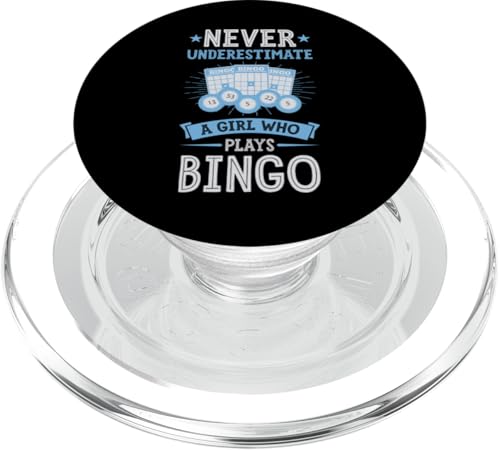 Unterschätzen Sie niemals ein Mädchen, das Bingo spielt PopSockets PopGrip für MagSafe von Lucky Bingo Squad Merch for Senior Bingo Night