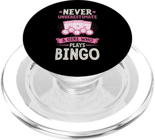 Unterschätzen Sie niemals ein Mädchen, das Bingo spielt PopSockets PopGrip für MagSafe von Lucky Bingo Squad Merch for Senior Bingo Night