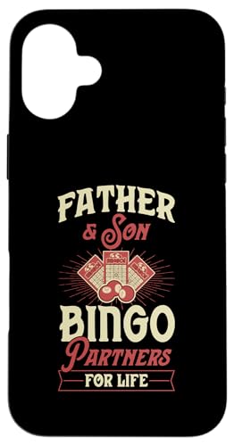 Vater und Sohn Bingo Partners For Life Hülle für iPhone 16 Plus von Lucky Bingo Squad Merch for Senior Bingo Night
