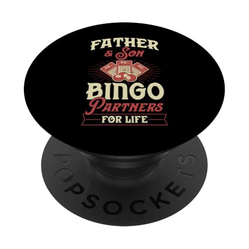 Vater und Sohn Bingo Partners For Life PopSockets Klebender PopGrip von Lucky Bingo Squad Merch for Senior Bingo Night
