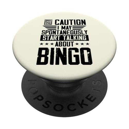 Vorsicht Ich kann spontan anfangen über Bingo zu sprechen PopSockets Klebender PopGrip von Lucky Bingo Squad Merch for Senior Bingo Night