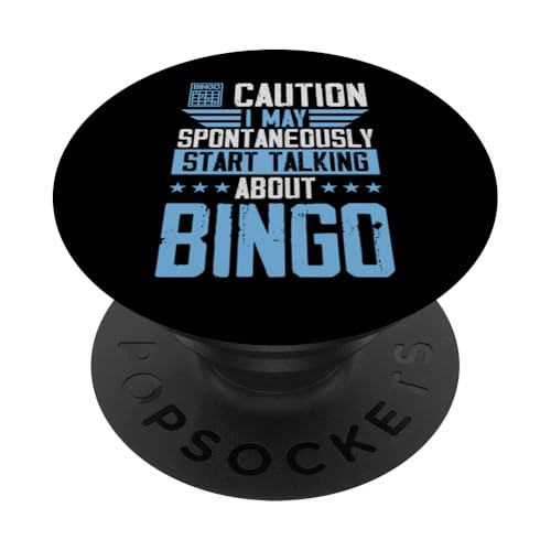 Vorsicht Ich kann spontan anfangen über Bingo zu sprechen PopSockets Klebender PopGrip von Lucky Bingo Squad Merch for Senior Bingo Night