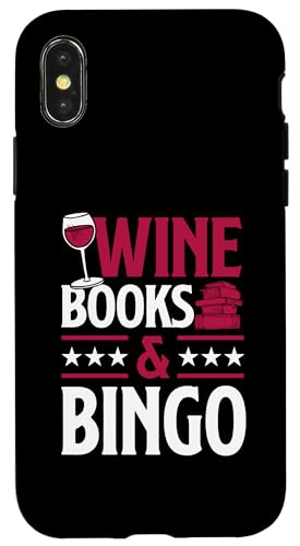 Weinbücher und Bingo Lesen von Büchern für Rotweinliebhaber Hülle für iPhone X/XS Weinbücher und Bingo Lesen von Büchern für Rotweinliebhaber Hülle für iPhone X/XS von Lucky Bingo Squad Merch for Senior Bingo Night