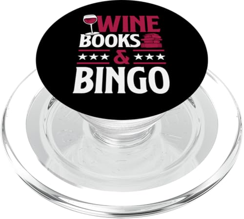 Weinbücher und Bingo Lesen von Büchern für Rotweinliebhaber PopSockets PopGrip für MagSafe Weinbücher und Bingo Lesen von Büchern für Rotweinliebhaber PopSockets PopGrip für MagSafe von Lucky Bingo Squad Merch for Senior Bingo Night