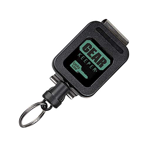 Lucky Line Medium Force Gear Keeper, Industriestärke, Schlüsselaufroller mit 91,4 cm Kevlarschnur, zum Anklippen, 1 Stück pro Packung (47201), Schwarz, mittlere Kraft – hält 7–14 Schlüssel oder 170 g von Lucky Line