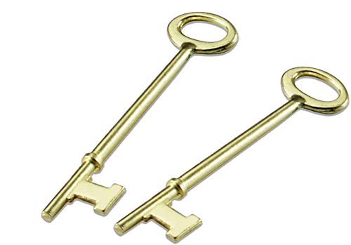 Lucky Line Skelettschlüssel für Hebelschlösser, antike Türen und Schlösser, 2 Stück, flache Spitze (87002) von Lucky Line