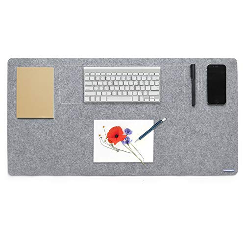 Lucky Sign - Schreibtischunterlage Filz Schreibunterlage Antirutsch Filzunterlage Schreibtisch Tischunterlage Weich Filzmatte Schreibtischmatte für Büro und Zuhause - 40x80cm Grau Lucky Sign - Schreibtischunterlage Filz Schreibunterlage Antirutsch Filzunterlage Schreibtisch Tischunterlage Weich Filzmatte Schreibtischmatte für Büro und Zuhause - 40x80cm Grau von Lucky Sign