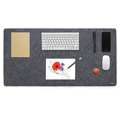 Schreibunterlage Filz Schreibtischunterlage Antirutsch Filzunterlage Schreibtisch Tischunterlage Weich Filzmatte Schreibtischmatte für Büro und Zuhause - 40x80cm Dunkelgrau Schreibunterlage Filz Schreibtischunterlage Antirutsch Filzunterlage Schreibtisch Tischunterlage Weich Filzmatte Schreibtischmatte für Büro und Zuhause - 40x80cm Dunkelgrau von Lucky Sign