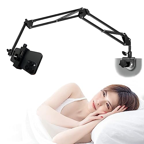 Tablet-Ständer, verstellbarer iPad-Ständer für Bett, Karbonstahl-Ständer mit 360° Drehung, flexibler Tablet-Armständer, kompatibel mit iPad Pro, iPad, iPhone und 4.5,12.9 Zoll Geräten (schwarz) von Lucky Trip
