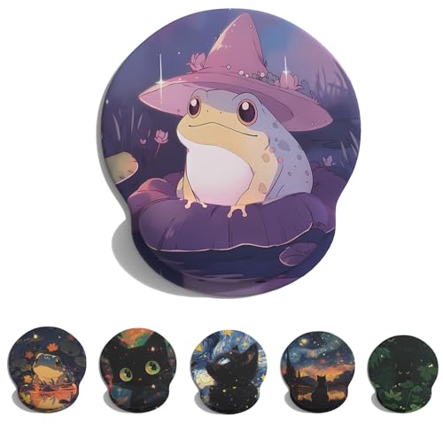 Ergonomisches, niedliches Frosch-Mauspad, entwickelt, um Ermüdung des Handgelenks zu lindern, Gel, rutschfeste PU-Basis, Kawaii-Spiel, Büro, Desktop-Zubehör, violett, Pool-Thema, Handgelenkstütze, Ergonomisches, niedliches Frosch-Mauspad, entwickelt, um Ermüdung des Handgelenks zu lindern, Gel, rutschfeste PU-Basis, Kawaii-Spiel, Büro, Desktop-Zubehör, violett, Pool-Thema, Handgelenkstütze, von LuckyCow