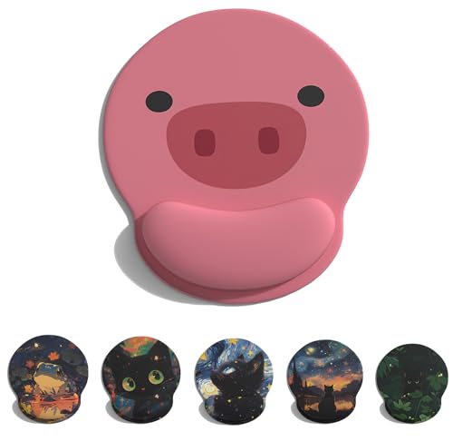 Ergonomisches rosa Schweine-Mauspad mit Handgelenkstütze, Kawaii-Handgelenkauflage, Schreibtisch-Dekoration, Spiele, Büros, Arbeitsbereiche, Organisation, Rosa, niedliches Zubehör, Ergonomisches rosa Schweine-Mauspad mit Handgelenkstütze, Kawaii-Handgelenkauflage, Schreibtisch-Dekoration, Spiele, Büros, Arbeitsbereiche, Organisation, Rosa, niedliches Zubehör, von LuckyCow