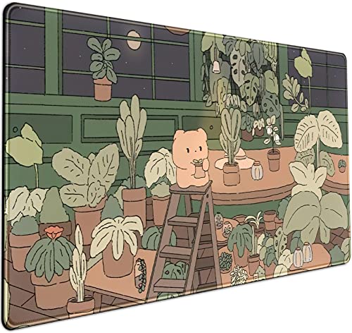 Niedliche Schreibtischunterlage, Kawaii-Bär-Mauspad, niedlicher Anime-Schreibtischschutz, Kawai, ästhetisch, brauner und grüner Wald, Tastaturmatte, großes Mauspad, XXL, Gaming-Schreibtischunterlage, Niedliche Schreibtischunterlage, Kawaii-Bär-Mauspad, niedlicher Anime-Schreibtischschutz, Kawai, ästhetisch, brauner und grüner Wald, Tastaturmatte, großes Mauspad, XXL, Gaming-Schreibtischunterlage, von LuckyCow