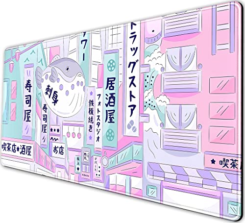 Pastel Tokyo Street Niedliche Schreibtischmatte Kawaii Anime Japanisches Mauspad Großes Gaming Mauspad Beige Desktop Matte Laptop Tastatur Mauspad Schreibtischunterlage Stadt Ästhetik Pastel Tokyo Street Niedliche Schreibtischmatte Kawaii Anime Japanisches Mauspad Großes Gaming Mauspad Beige Desktop Matte Laptop Tastatur Mauspad Schreibtischunterlage Stadt Ästhetik von Luckycow