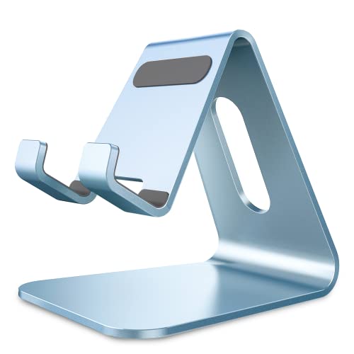 Lucrave Handy-Ständer, Cradle, Halterung, Aluminium-Desktop-Ständer, kompatibel mit Schaltern, alle Smartphones, iPhone 16 15 14 13 12 Mini Pro Max Xs Max Xr X SE 8 7 6 6s Plus SE 5 5s, Sierra Blau von Lucrave