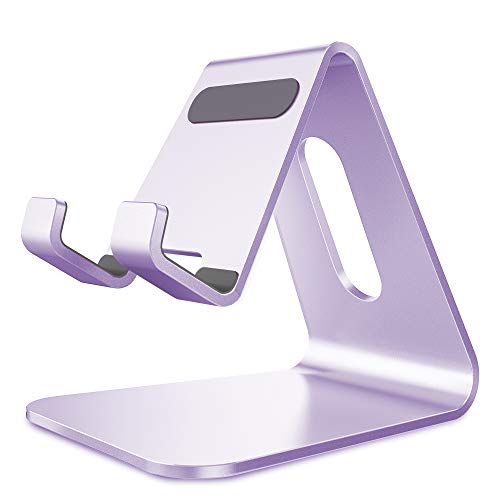 Lucrave Handy-Ständer, Halterung, Aluminium-Desktop-Ständer, kompatibel mit Switch, Allen Smartphones, iPhone 16 15 14 13 12 Mini Pro Max Xs Xr X Se 8 7 6 6s Plus SE 5 5s, Violett von Lucrave