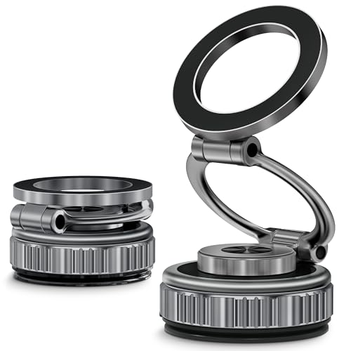 Lucrave Magnetische Handyhalterung mit Vakuum-Funktion, stärkste Saugkraft und stärkste Magnete, 360° drehbar, verstellbare KFZ-Handyhalterung für Magsafe passend für iPhone 16, 15, 14, 13, 12 Pro von Lucrave