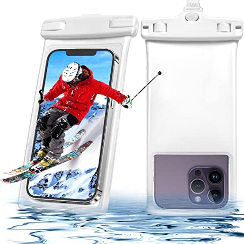 Lucrave wasserdichte Handyhülle Handytaschen, IPX8 Unterwasser Wasserfeste Hülle Bag bis 7 Zoll, Waterproof Phone Case Kompatibel mit iPhone 16 15 14 13 12 11 Pro Max Samsung S22 S23 Blau von Lucrave