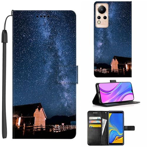 Hülle Kompatibel mit Infinix Note 12 X663 X663C Hülle Case Handyhülle Schutzhülle, Leder Flip Wallet Pouch, Magnetische Schutzklappe PB-24 von Lucyliy