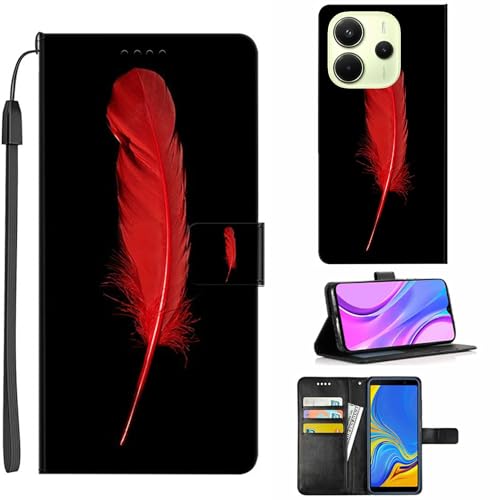 Hülle Kompatibel mit Realme 14 4G Hülle Case Handyhülle Schutzhülle, Leder Flip Wallet Pouch, Magnetische Schutzklappe PA-18 von Lucyliy
