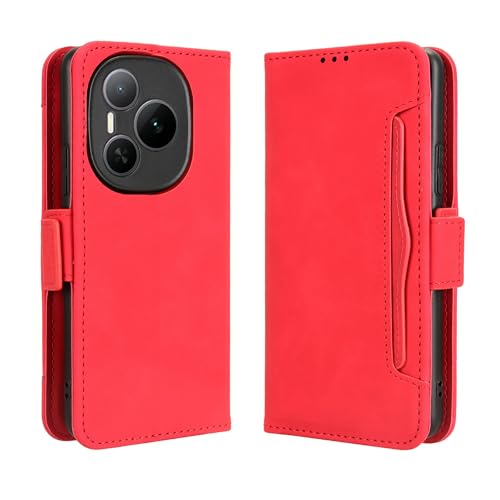 hülle Für Honor Power 5G Handyhülle, Kompatibel mit Honor Power 5G DVD-AN00 Hülle Case Handyhülle Schutzhülle PU Leder Flip Abdeckung Rot von Lucyliy