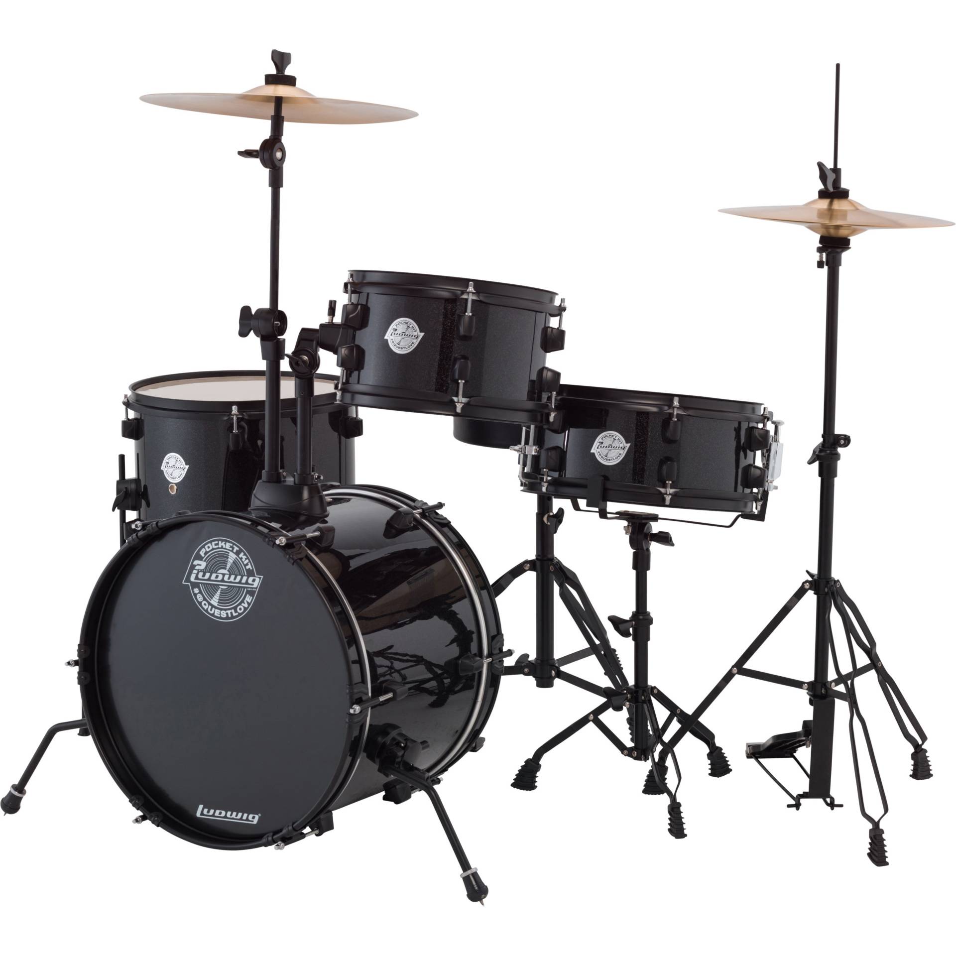 Ludwig LC178X016DIR Questlove Pocket Kit, Black Kinder-Schlagzeug Ludwig LC178X016DIR Questlove Pocket Kit, Black Kinder-Schlagzeug von Ludwig