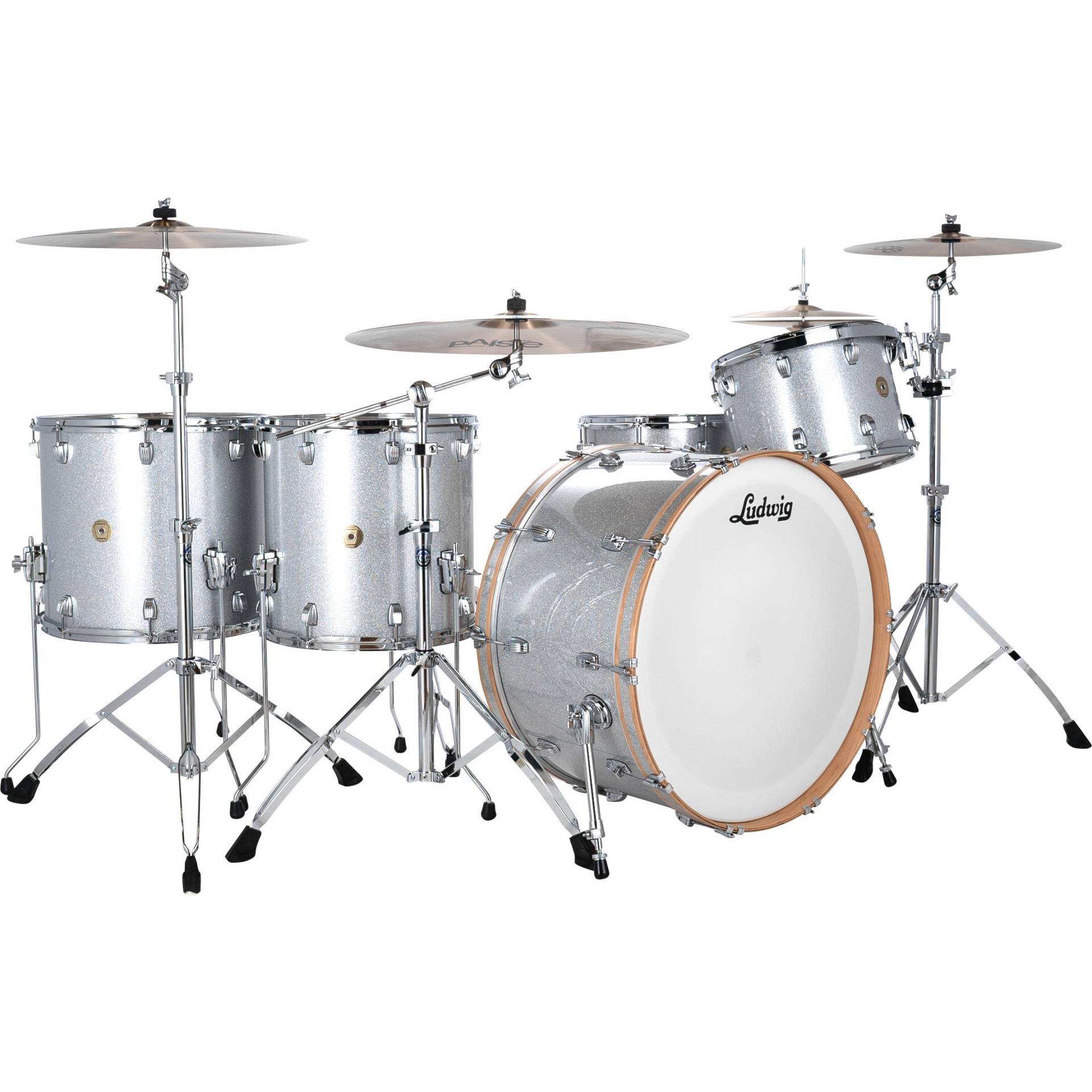 Ludwig LCO5165S Continental Zep Set Plus 5-Piece Shell Set (Silver Sparkle) von Ludwig