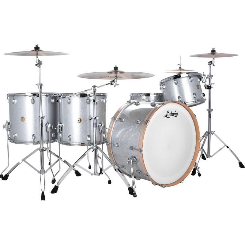 Ludwig LCO5165S Continental Zep Set Plus 5-Piece Shell Set (Silver Sparkle) von Ludwig