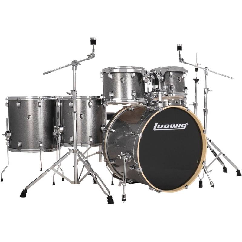 Ludwig LE622028 Element Evolution Platinum 6-Piece Drum Kit with Istanbul MS-X Cymbal Pack von Ludwig