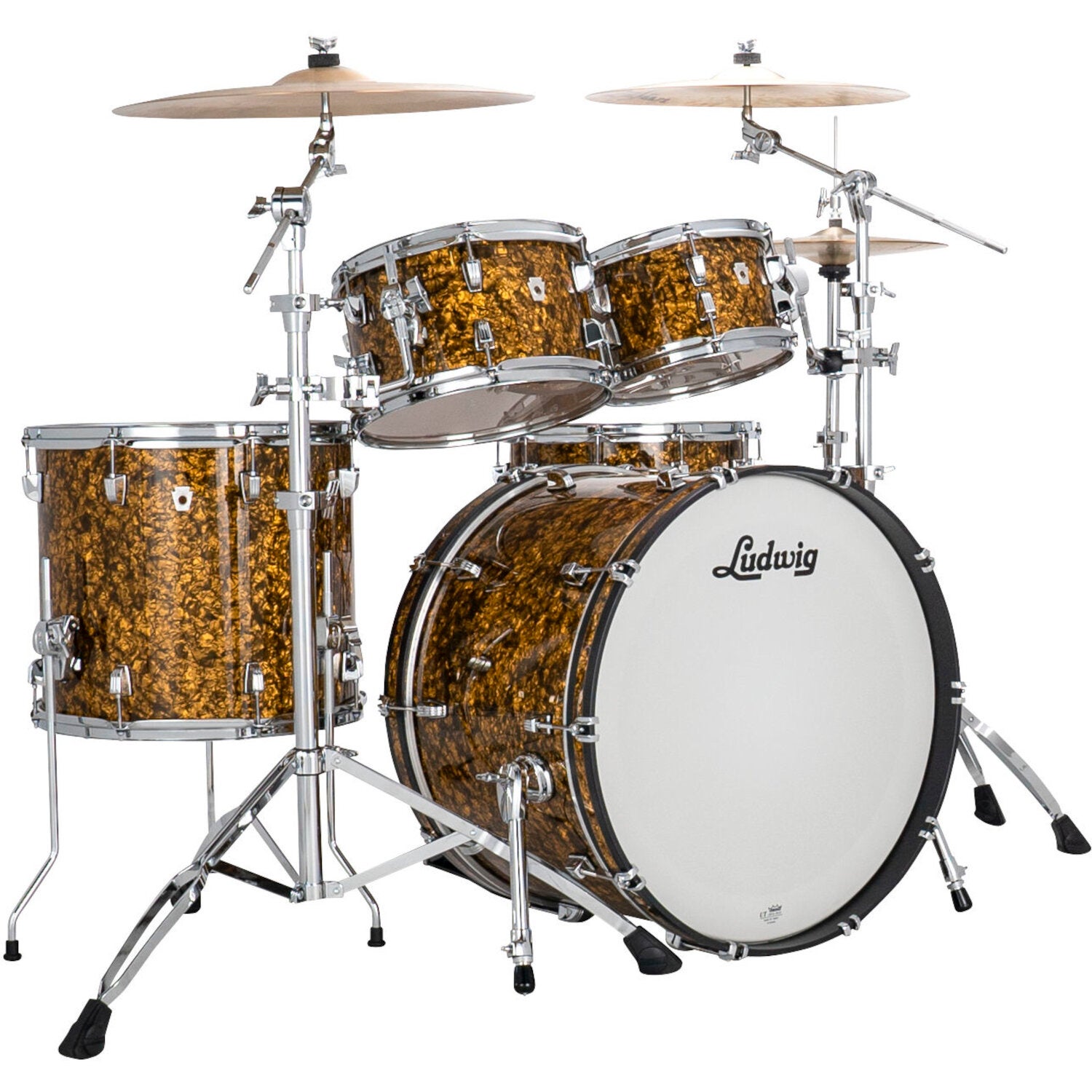 Ludwig LN34204FTXA6 NeuSonic Rapid Mod2 4-Piece Shell Set (Butterscotch Pearl) von Ludwig