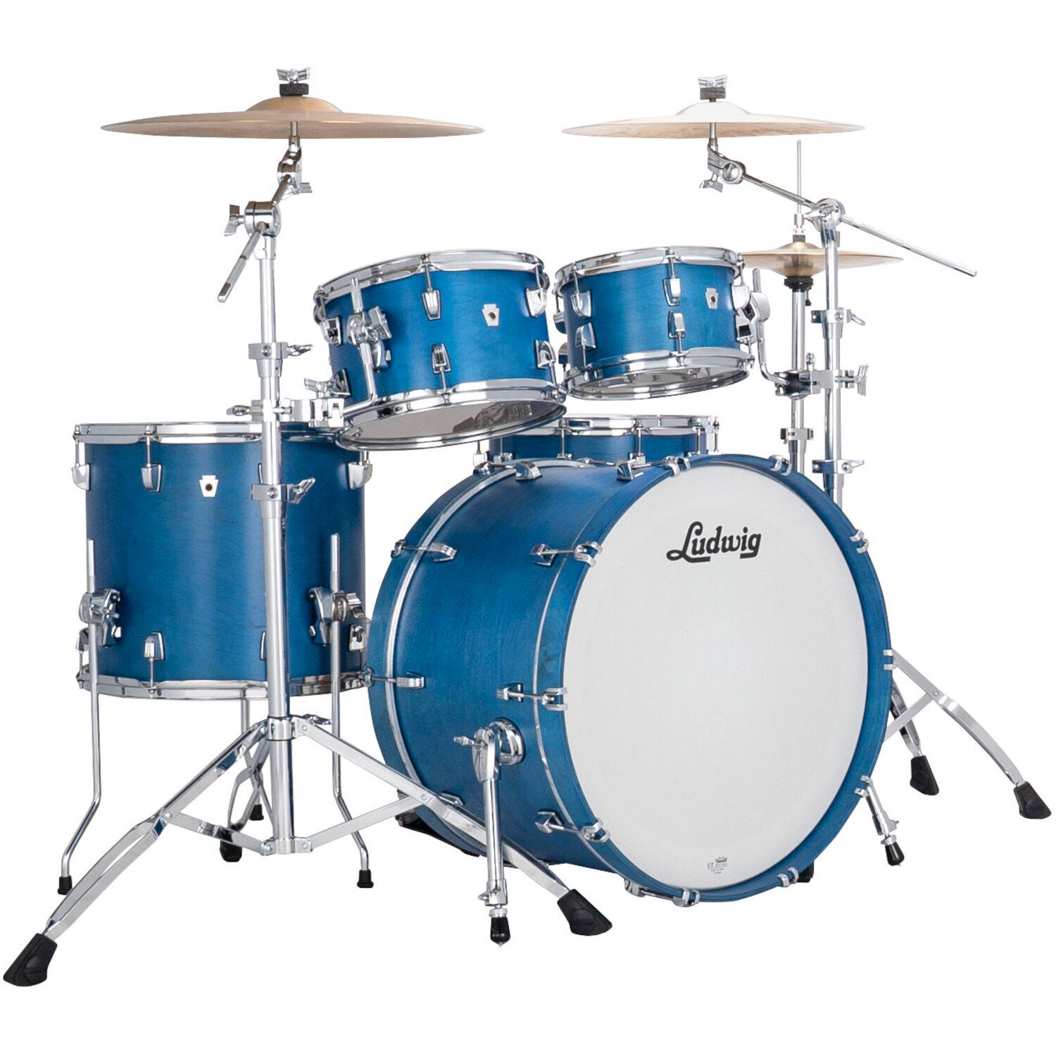 Ludwig LN34204FTXPB NeuSonic Rapid Mod2 4-Piece Shell Set (Satin Royal Blue) von Ludwig
