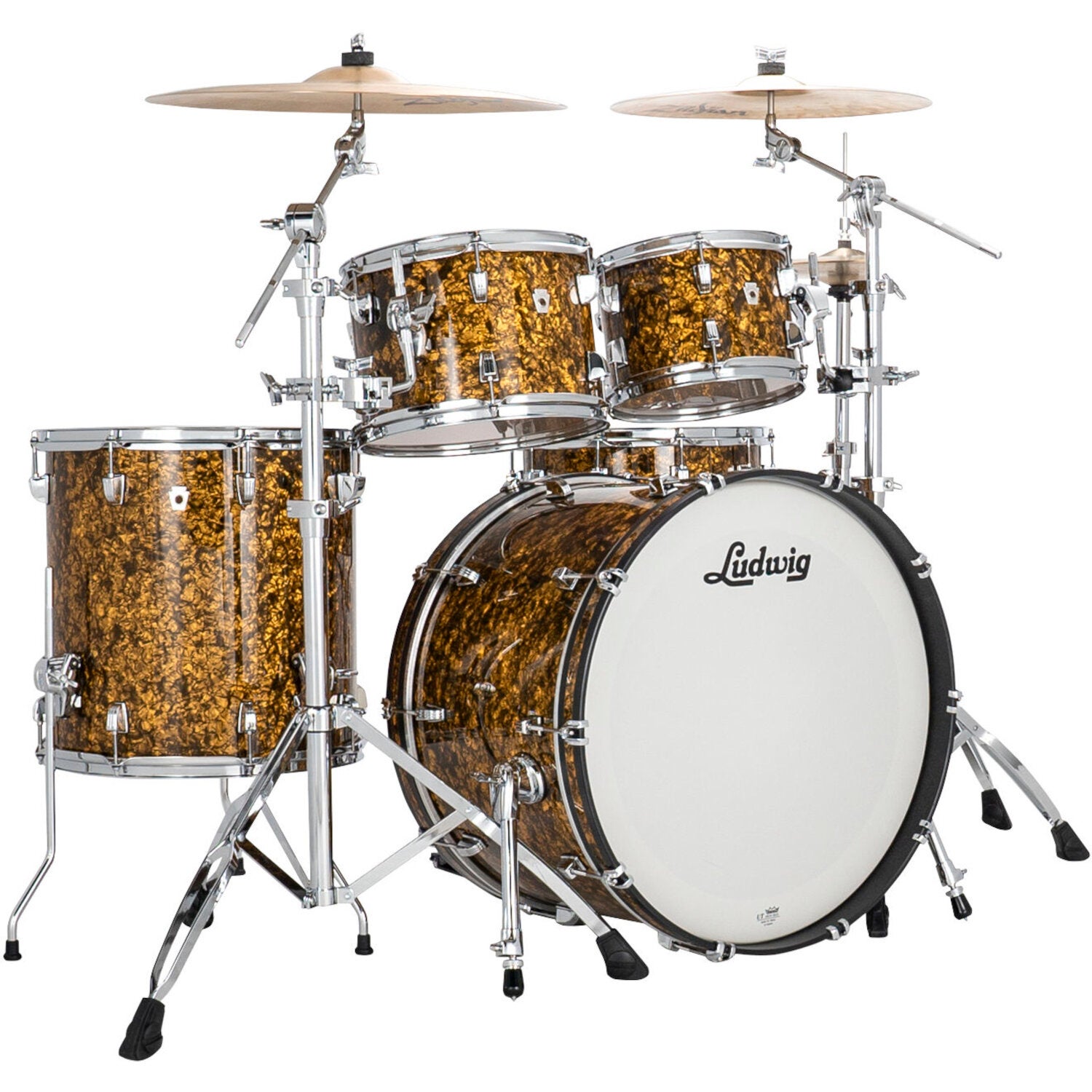 Ludwig LN34204TXA6 NeuSonic Mod2 4-Piece Shell Set (Butterscotch Pearl) von Ludwig