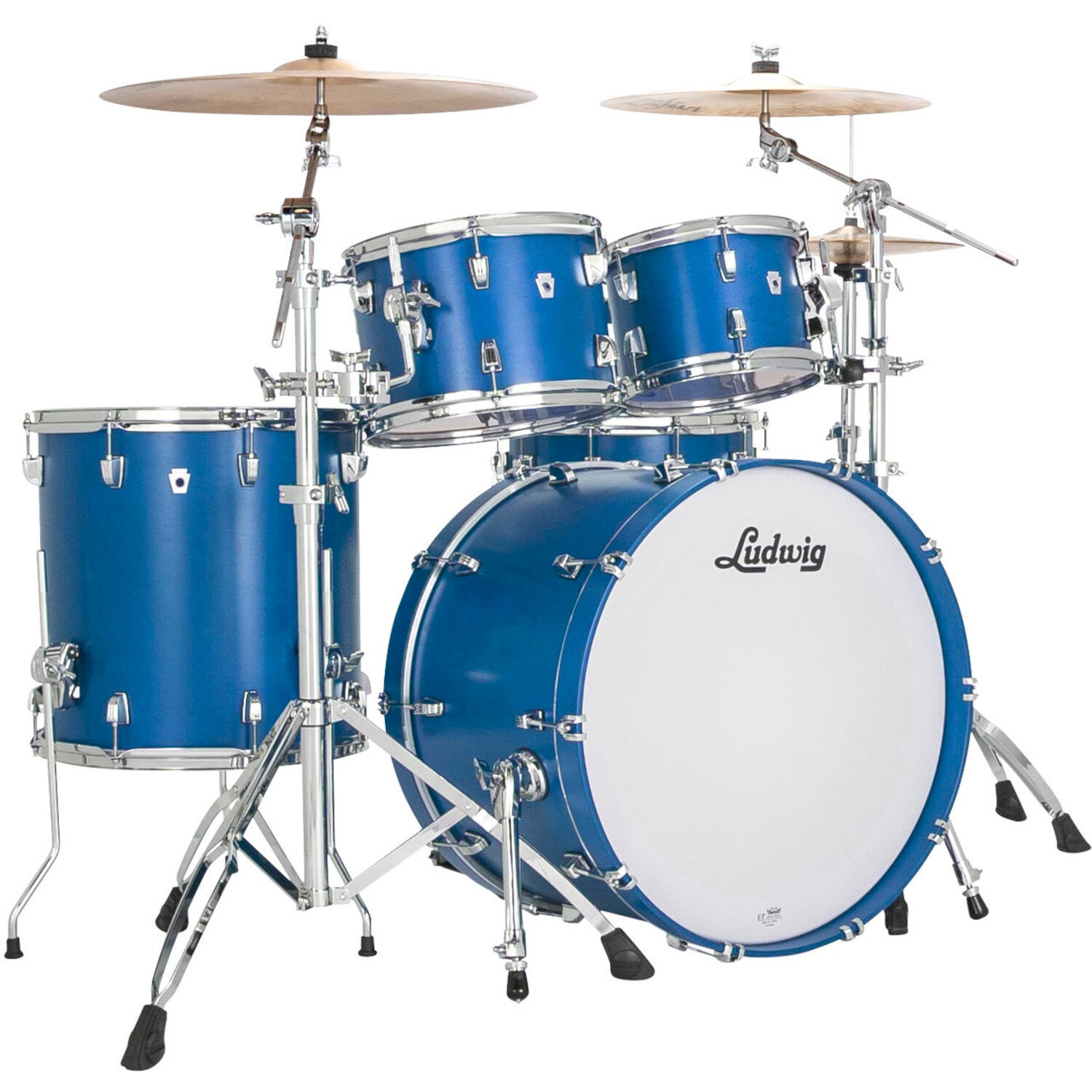 Ludwig LN34204TXPB NeuSonic Mod2 4-Piece Shell Set (Satin Royal Blue) von Ludwig