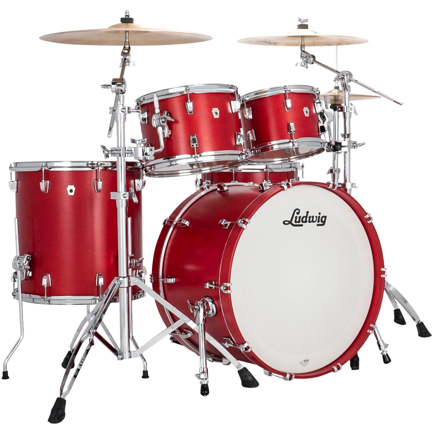 Ludwig LN34204TXPR NeuSonic Mod2 4-Piece Shell Set (Satin Diablo Red) von Ludwig