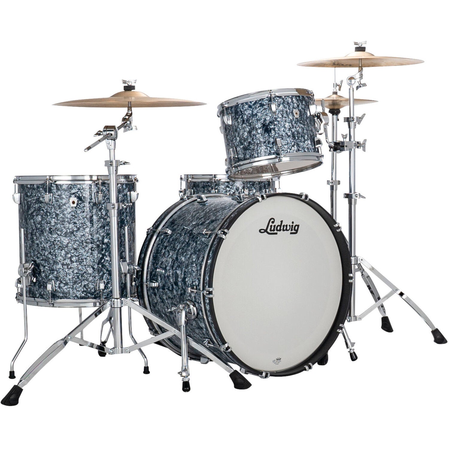 Ludwig LN34233TXA7 NeuSonic Fab 3-Piece Shell Set (Steel Blue Pearl) von Ludwig