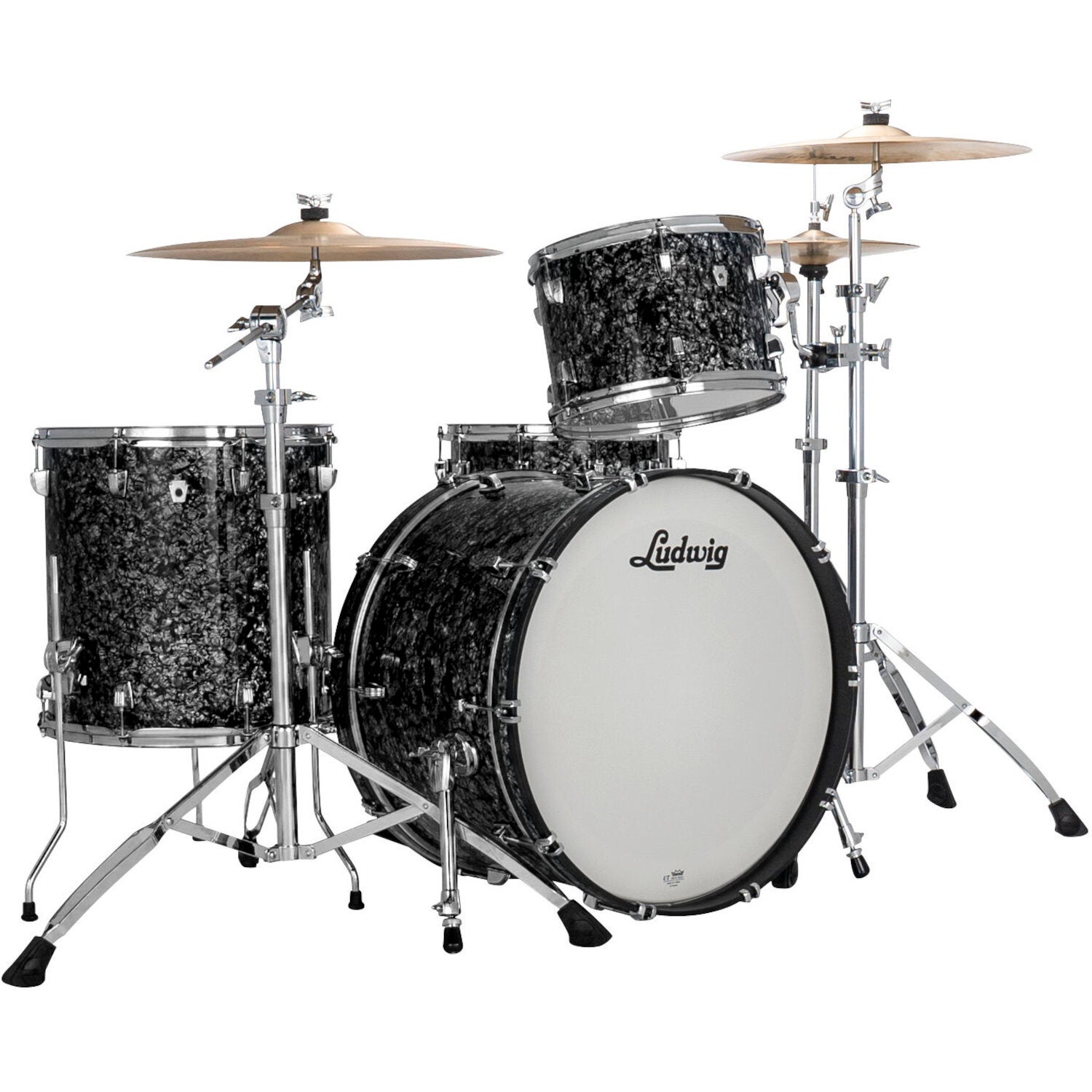 Ludwig LN34233TXA8 NeuSonic Fab 3-Piece Shell Set (Ebony Pearl) von Ludwig