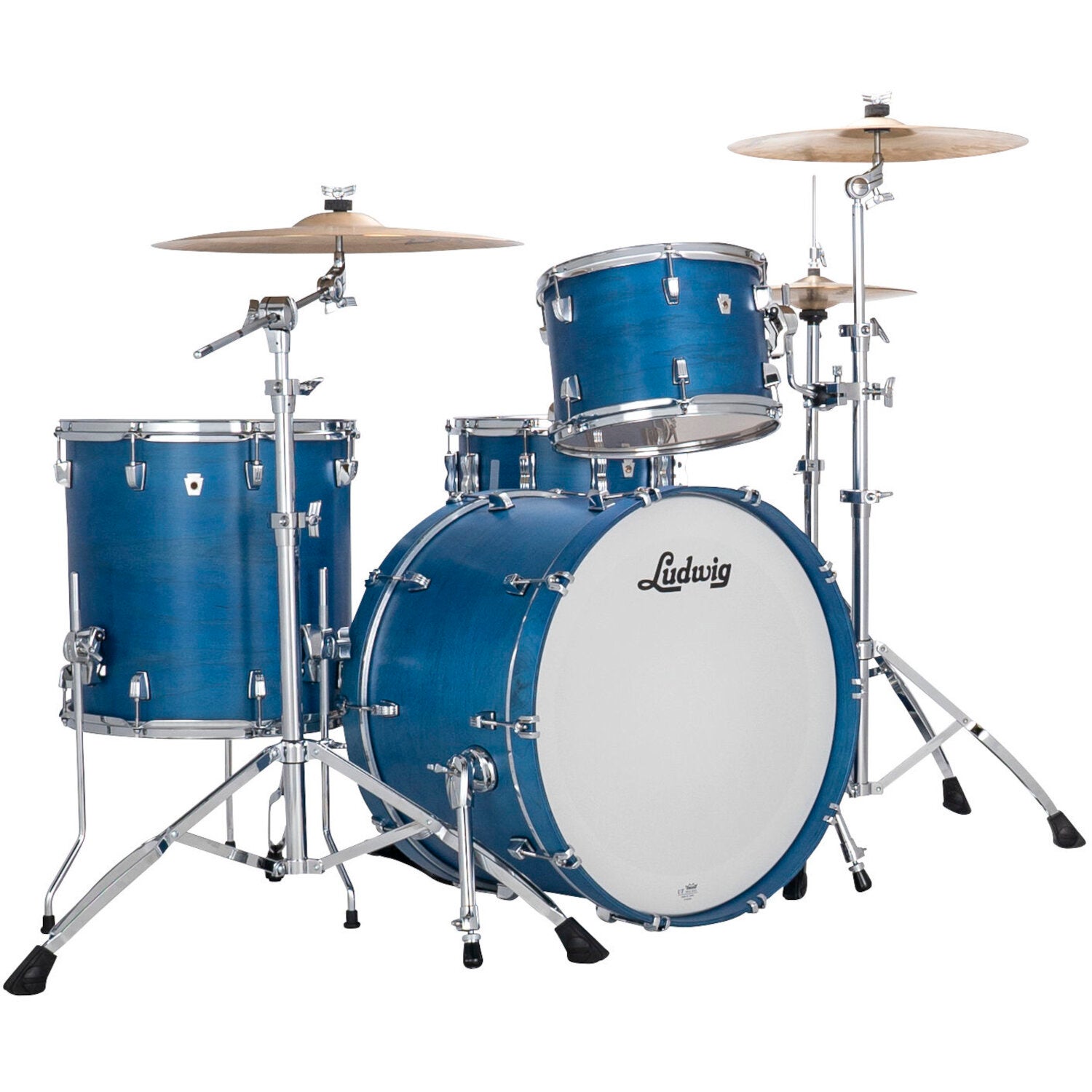 Ludwig LN34233TXPB NeuSonic Fab 3-Piece Shell Set (Satin Royal Blue) von Ludwig